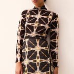 Marie Oliver TOPS -KNIT TOP-LONG-KNIT-PRINT-CS ELOISE TOP