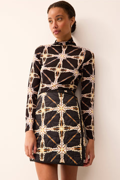 Marie Oliver TOPS -KNIT TOP-LONG-KNIT-PRINT-CS ELOISE TOP