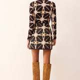 Marie Oliver TOPS -KNIT TOP-LONG-KNIT-PRINT-CS ELOISE TOP