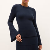Marie Oliver TOPS-KNIT TOP-LONG-KNIT-SOLID-FF Carrey Top