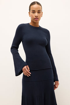 Marie Oliver TOPS-KNIT TOP-LONG-KNIT-SOLID-FF Carrey Top