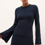 Marie Oliver TOPS-KNIT TOP-LONG-KNIT-SOLID-FF Carrey Top