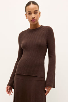 Marie Oliver TOPS-KNIT TOP-LONG-KNIT-SOLID-FF CARREY TOP