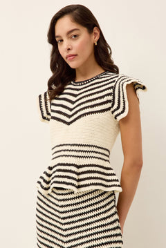 Marie Oliver TOPS-KNIT TOP-SLVS-KNIT-NOVELTY-FF AUDREY TOP