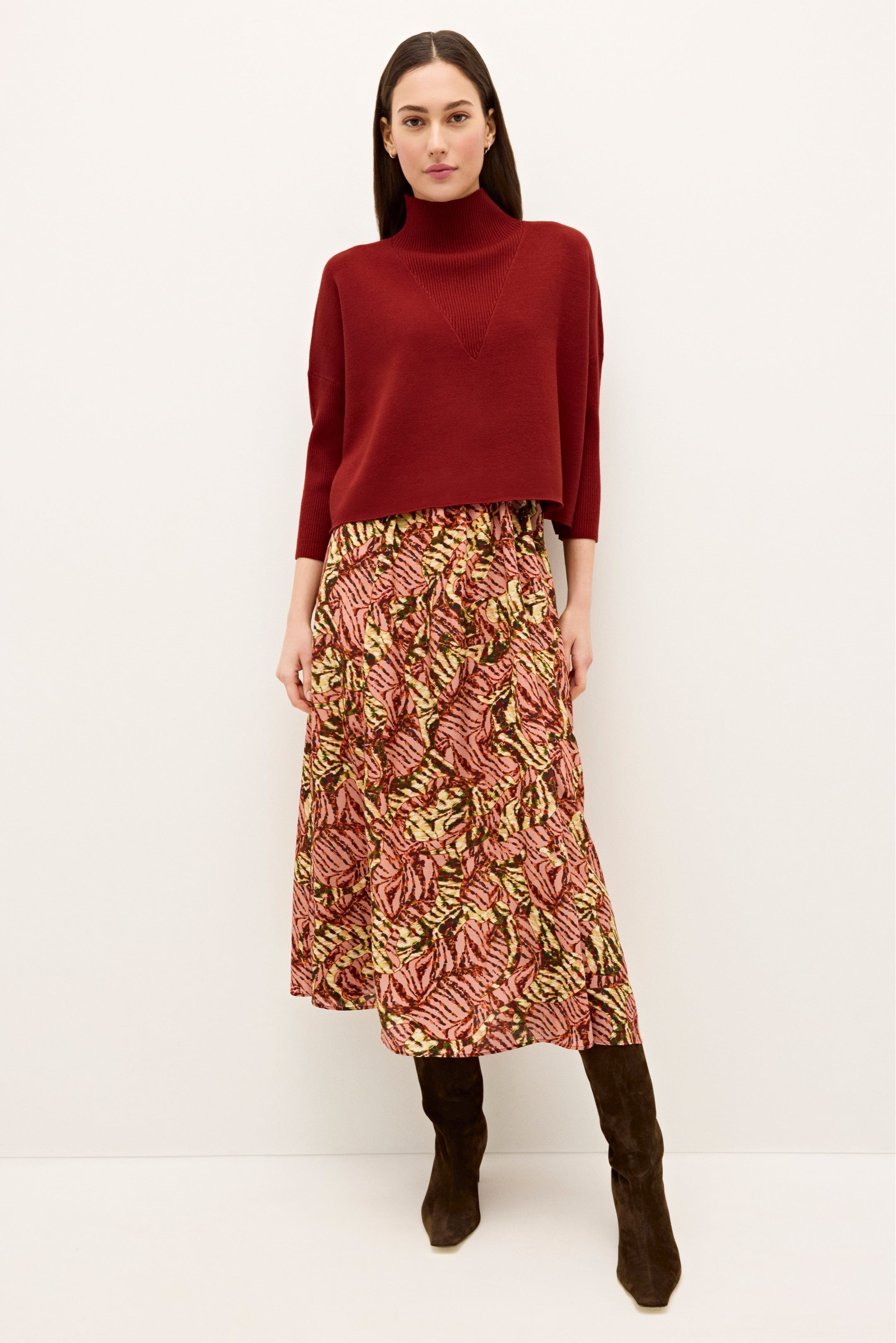 Marie Oliver TOPS-SWEATER-LONG-KNIT-SOLID-FF CLAUDIE POPOVER