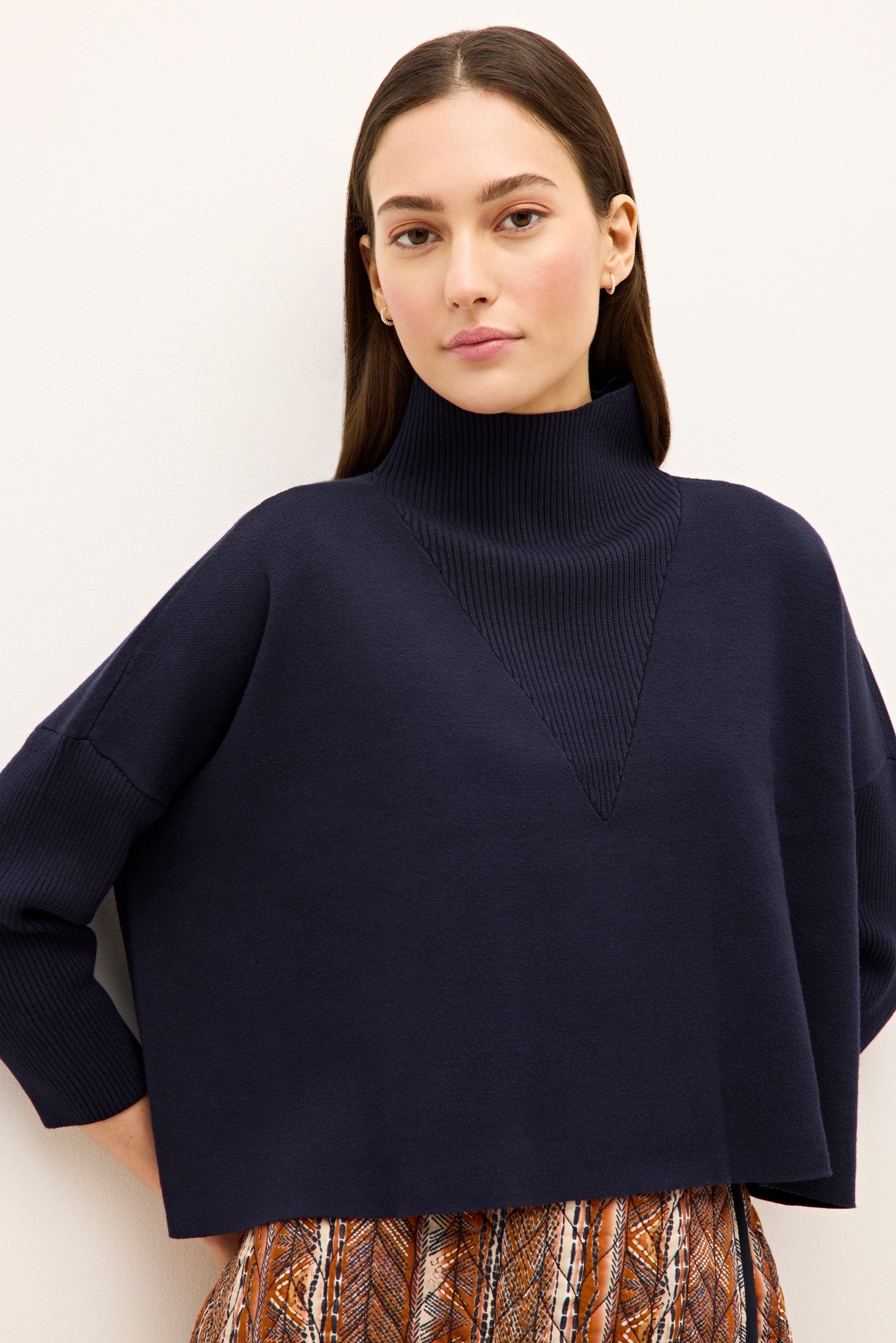 Marie Oliver TOPS-SWEATER-LONG-KNIT-SOLID-FF CLAUDIE POPOVER