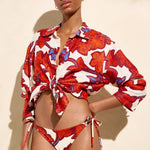 Marie Oliver TOPS-WOVEN TOP-LONG-WOVEN-PRINT NICO BEACH SHIRT