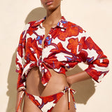 Marie Oliver TOPS-WOVEN TOP-LONG-WOVEN-PRINT NICO BEACH SHIRT