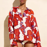 Marie Oliver TOPS-WOVEN TOP-LONG-WOVEN-PRINT NICO BEACH SHIRT