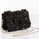 MESTIZA NEW YORK Accessories OS / Black Beaded Torres Beaded Clutch Bag