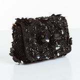 MESTIZA NEW YORK Accessories OS / Black Beaded Torres Beaded Clutch Bag