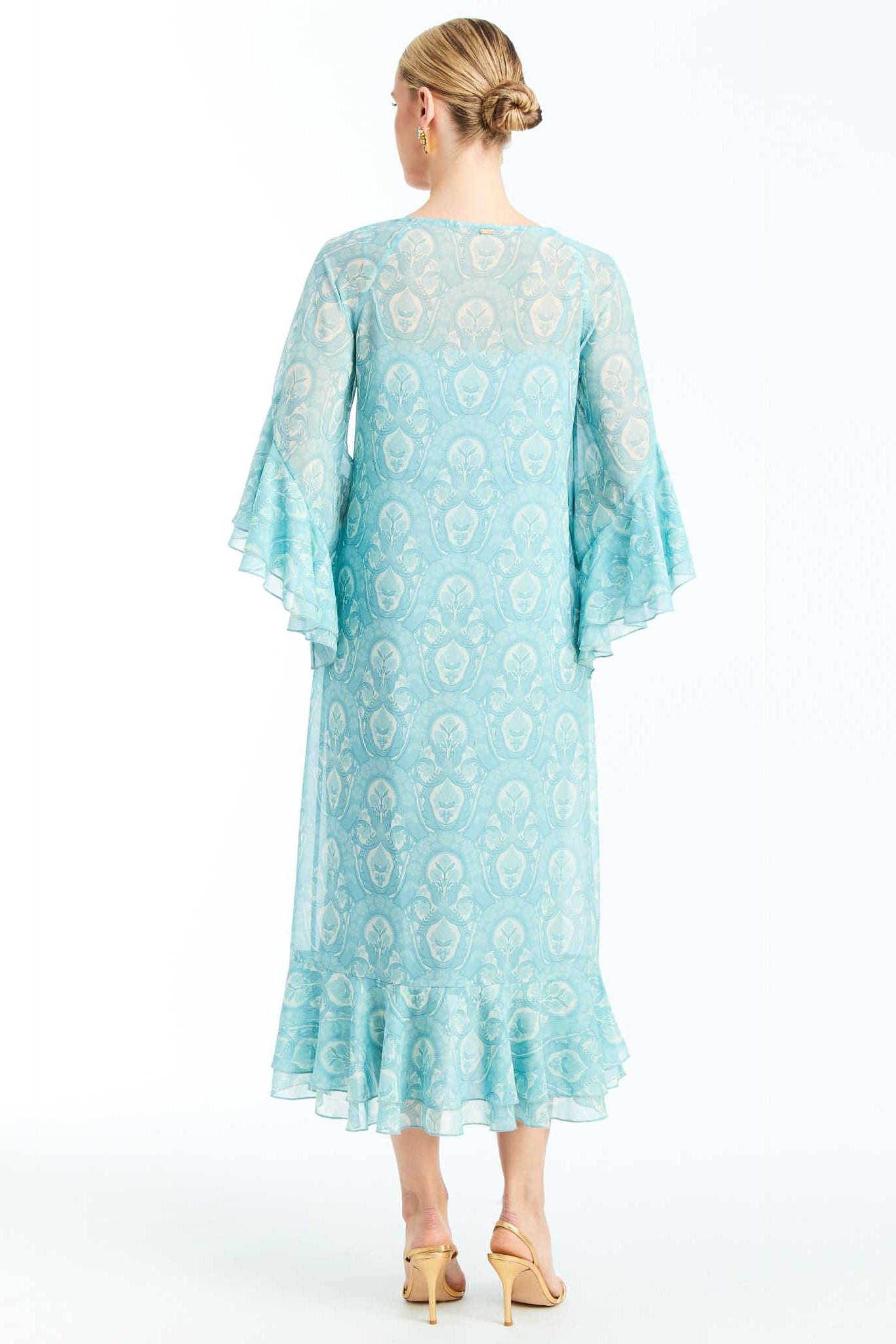 MESTIZA NEW YORK Cocktail Bimini Ruffle Caftan