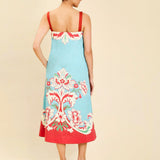 MESTIZA NEW YORK Cocktail Galena Tea Length Dress