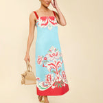 MESTIZA NEW YORK Cocktail Galena Tea Length Dress