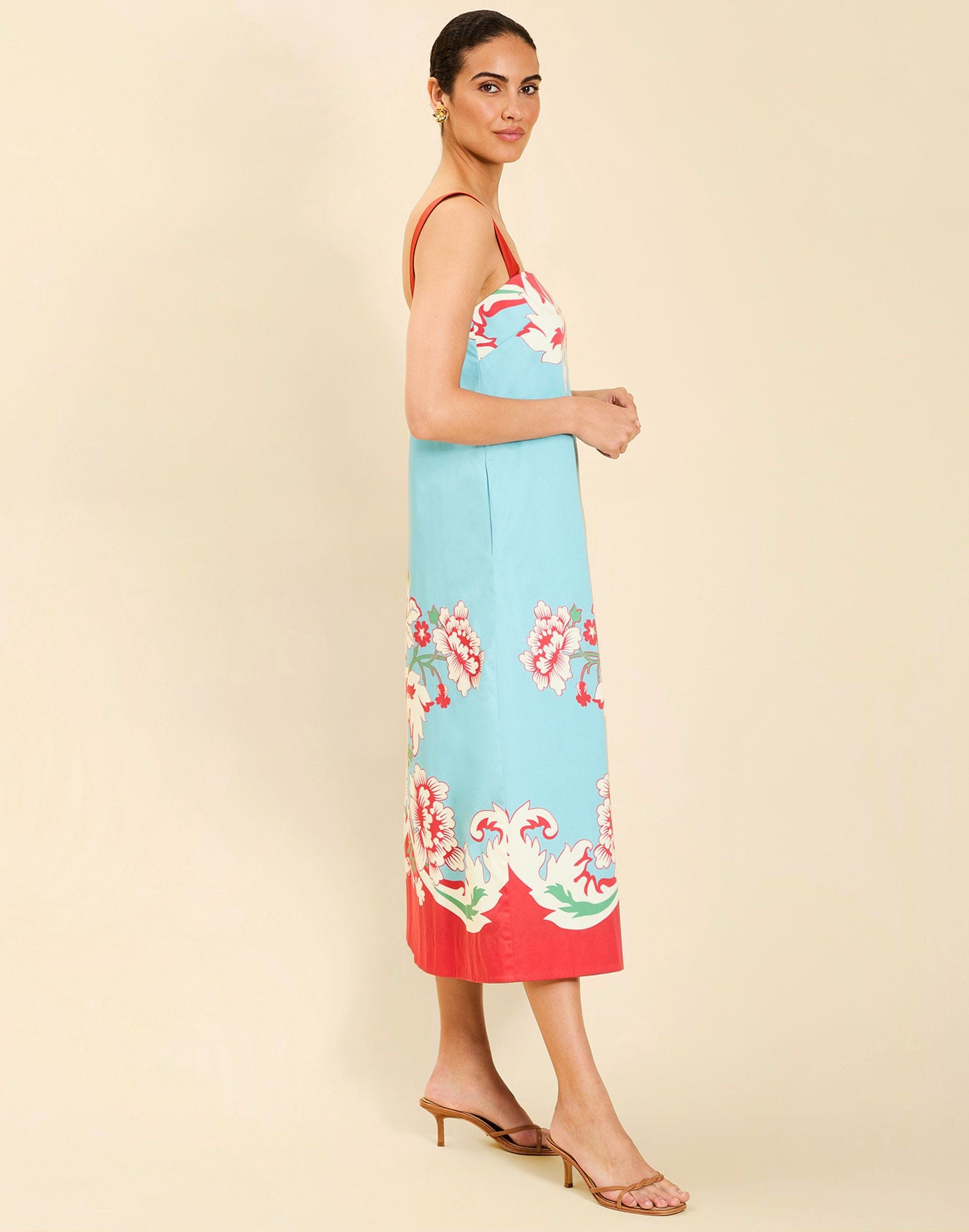 MESTIZA NEW YORK Cocktail Galena Tea Length Dress