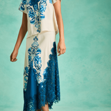 MESTIZA NEW YORK Cocktail Gracie Lace Midi Skirt