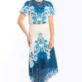 MESTIZA NEW YORK Cocktail Gracie Lace Midi Skirt