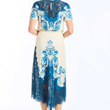 MESTIZA NEW YORK Cocktail Gracie Lace Midi Skirt