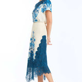 MESTIZA NEW YORK Cocktail Gracie Lace Midi Skirt