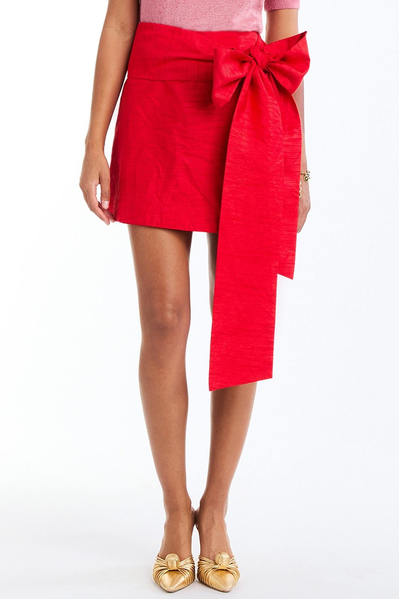 MESTIZA NEW YORK Cocktail Granada Bow Mini Skirt