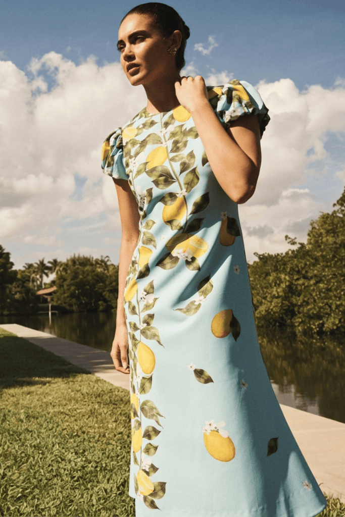 MESTIZA NEW YORK Cocktail Perla Midi Dress