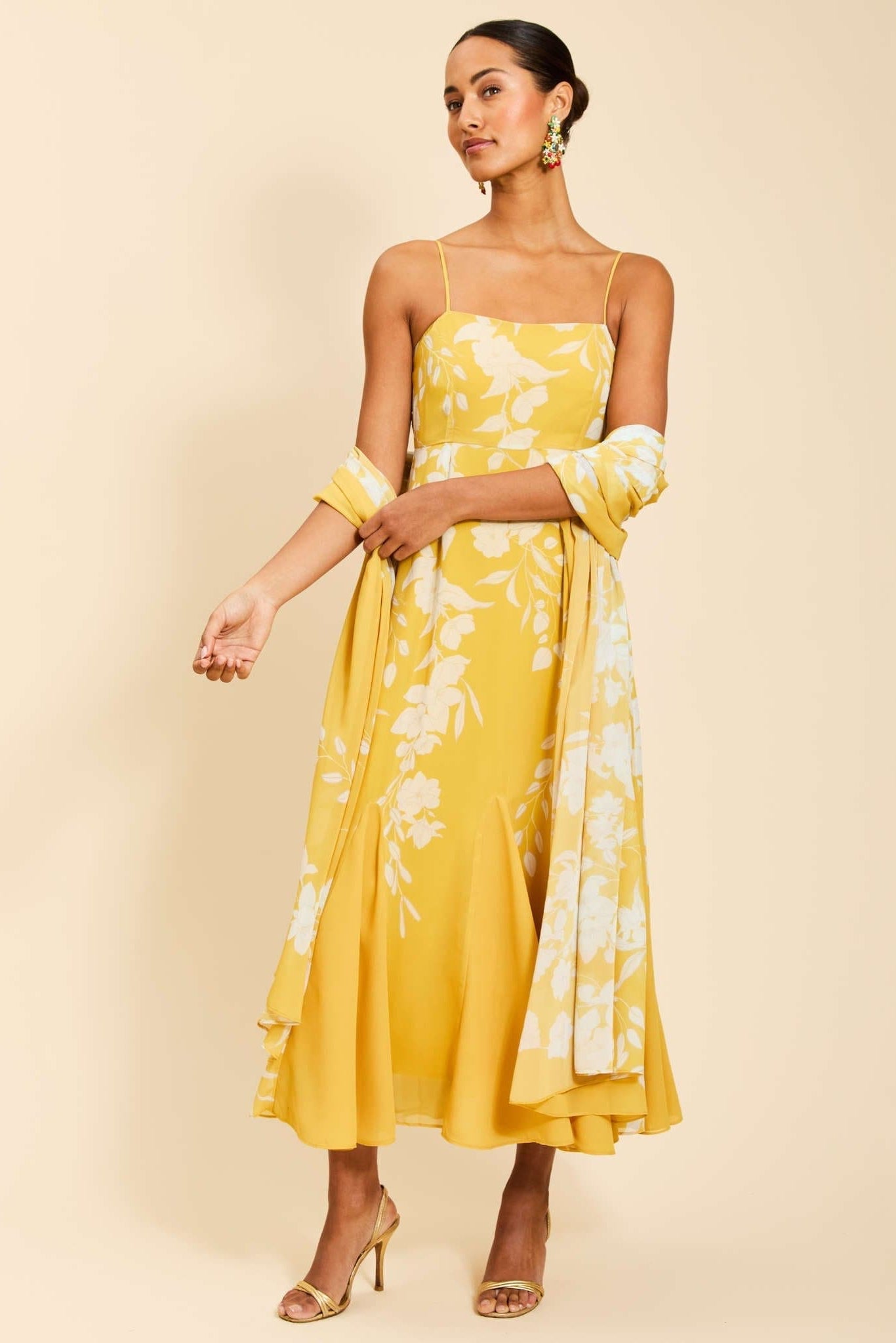 MESTIZA NEW YORK Cocktail Pre-Order - Reverie Tea-Length Sash Dress