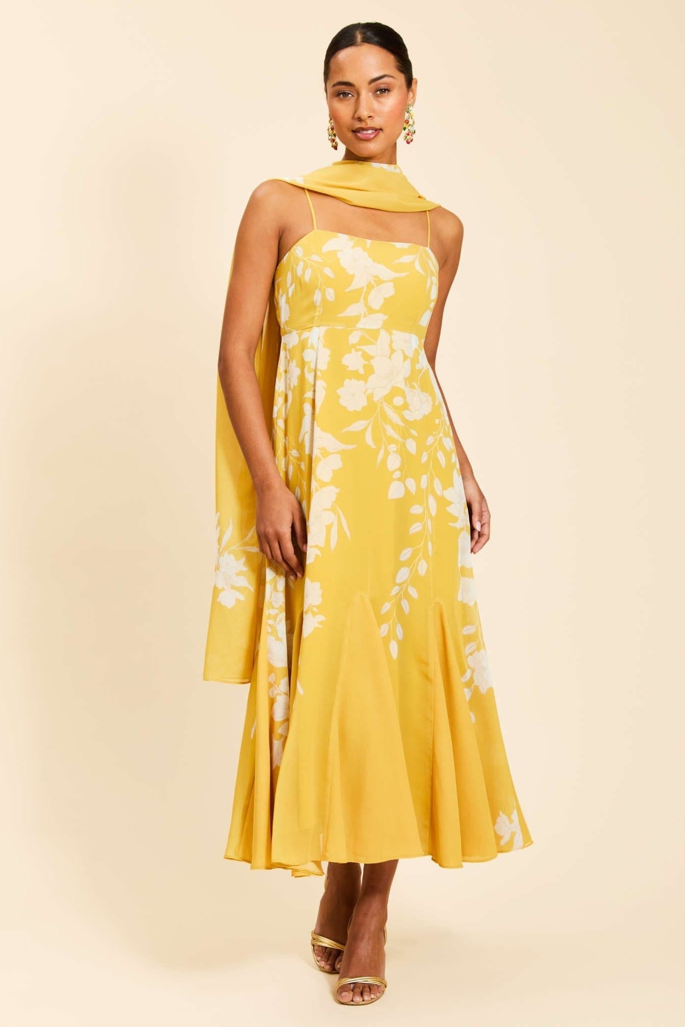 MESTIZA NEW YORK Cocktail Pre-Order - Reverie Tea-Length Sash Dress