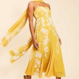 MESTIZA NEW YORK Cocktail Pre-Order - Reverie Tea-Length Sash Dress