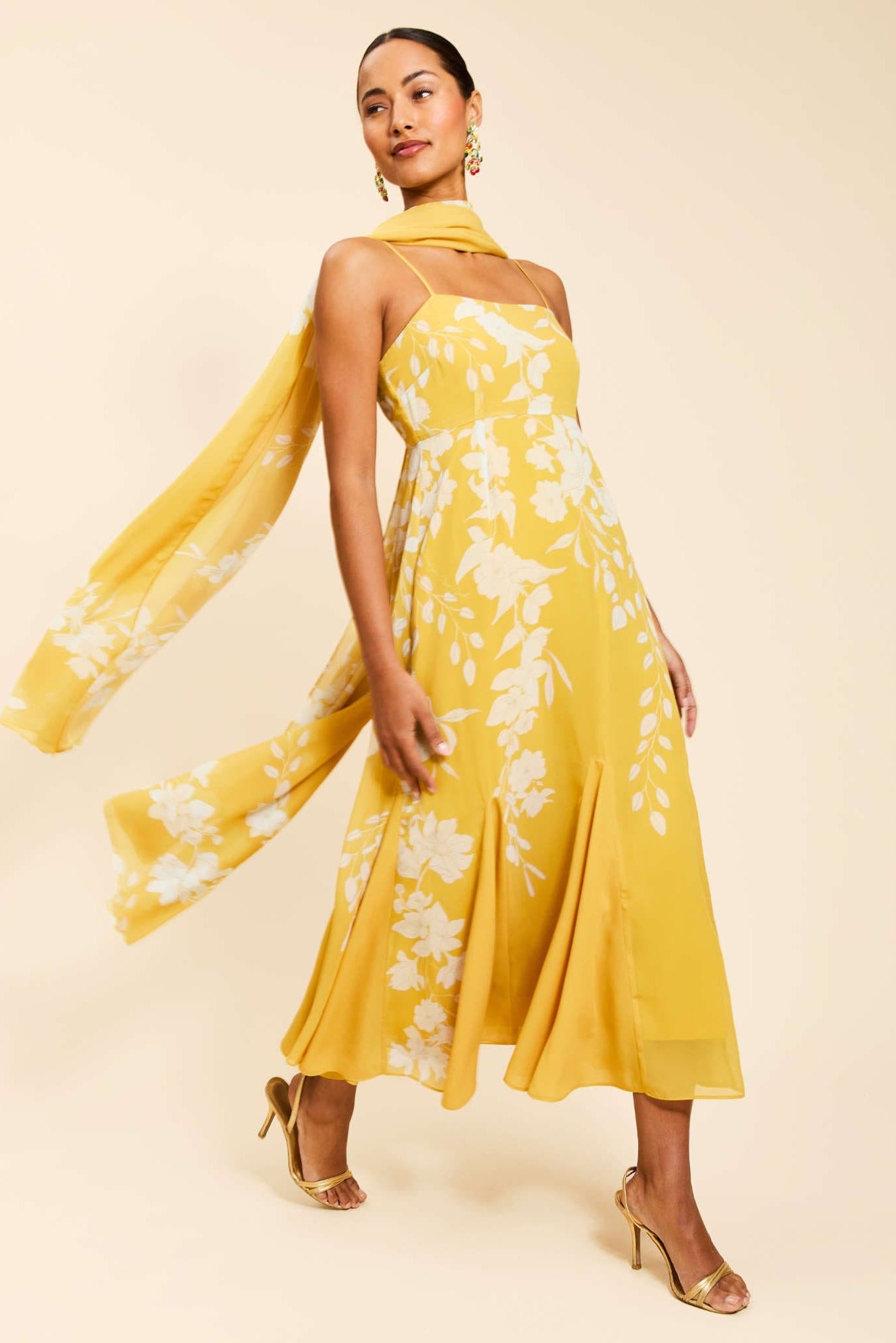 MESTIZA NEW YORK Cocktail Pre-Order - Reverie Tea-Length Sash Dress