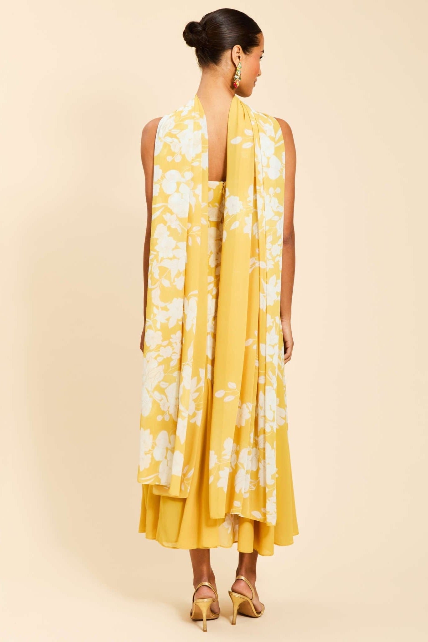 MESTIZA NEW YORK Cocktail Pre-Order - Reverie Tea-Length Sash Dress