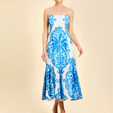 MESTIZA NEW YORK Cocktail Reverie Tea-Length Sash Dress