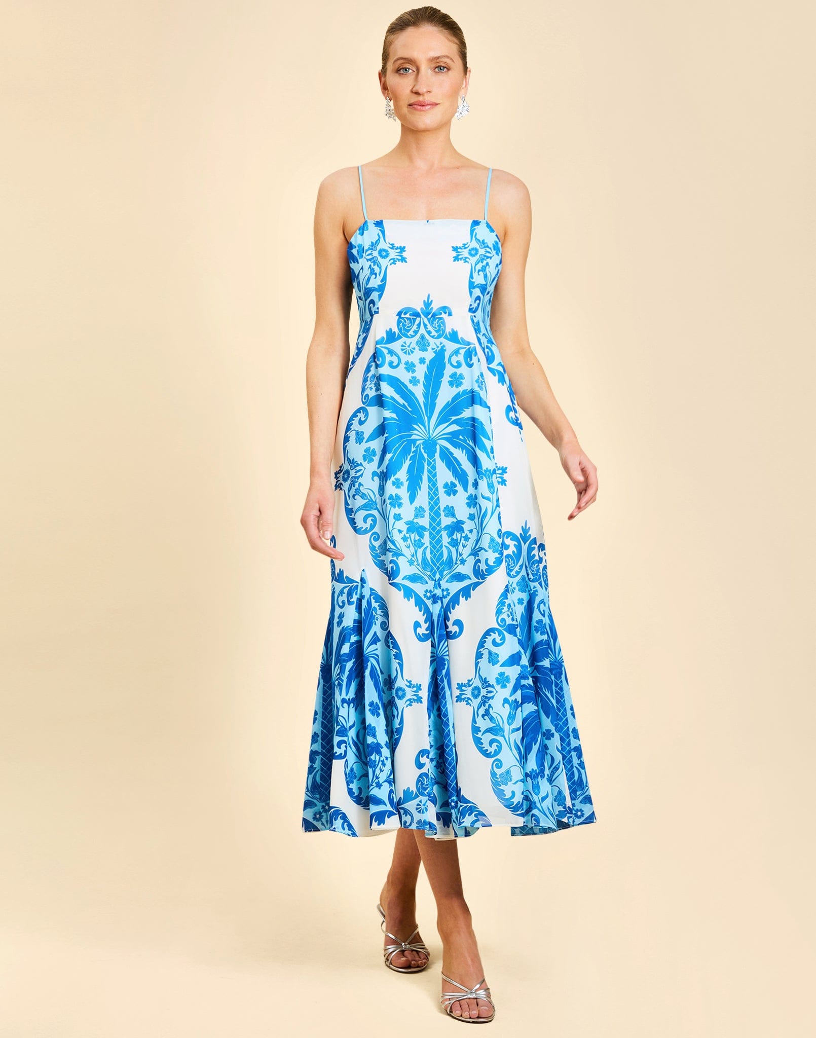 MESTIZA NEW YORK Cocktail Reverie Tea-Length Sash Dress