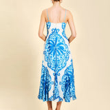 MESTIZA NEW YORK Cocktail Reverie Tea-Length Sash Dress
