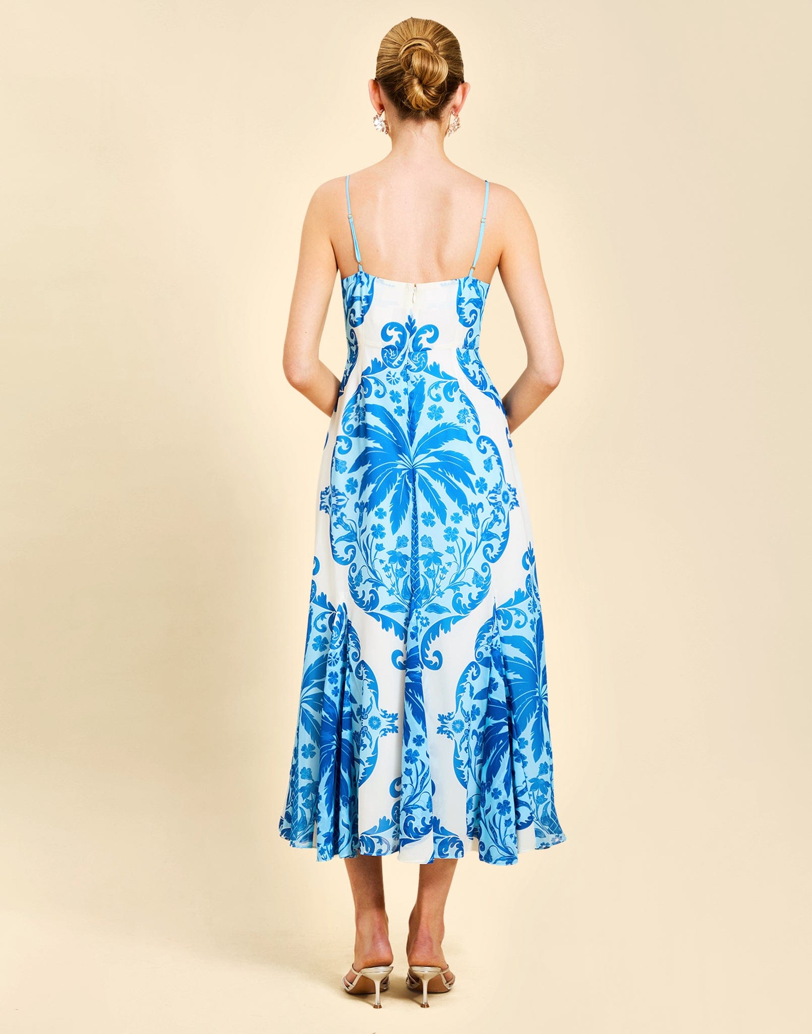 MESTIZA NEW YORK Cocktail Reverie Tea-Length Sash Dress