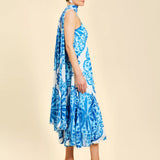 MESTIZA NEW YORK Cocktail Reverie Tea-Length Sash Dress