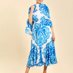 MESTIZA NEW YORK Cocktail Reverie Tea-Length Sash Dress