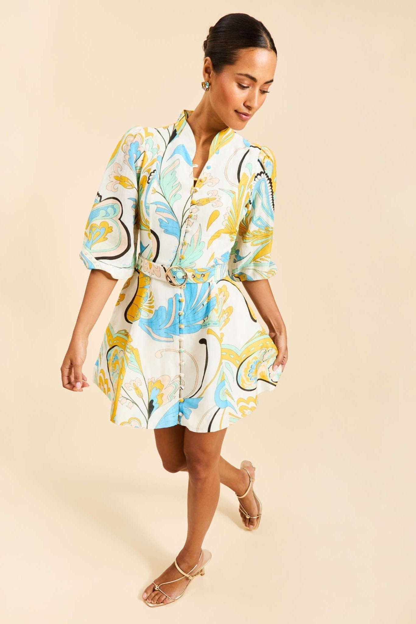 MESTIZA NEW YORK Cocktail Valencia Mini Dress