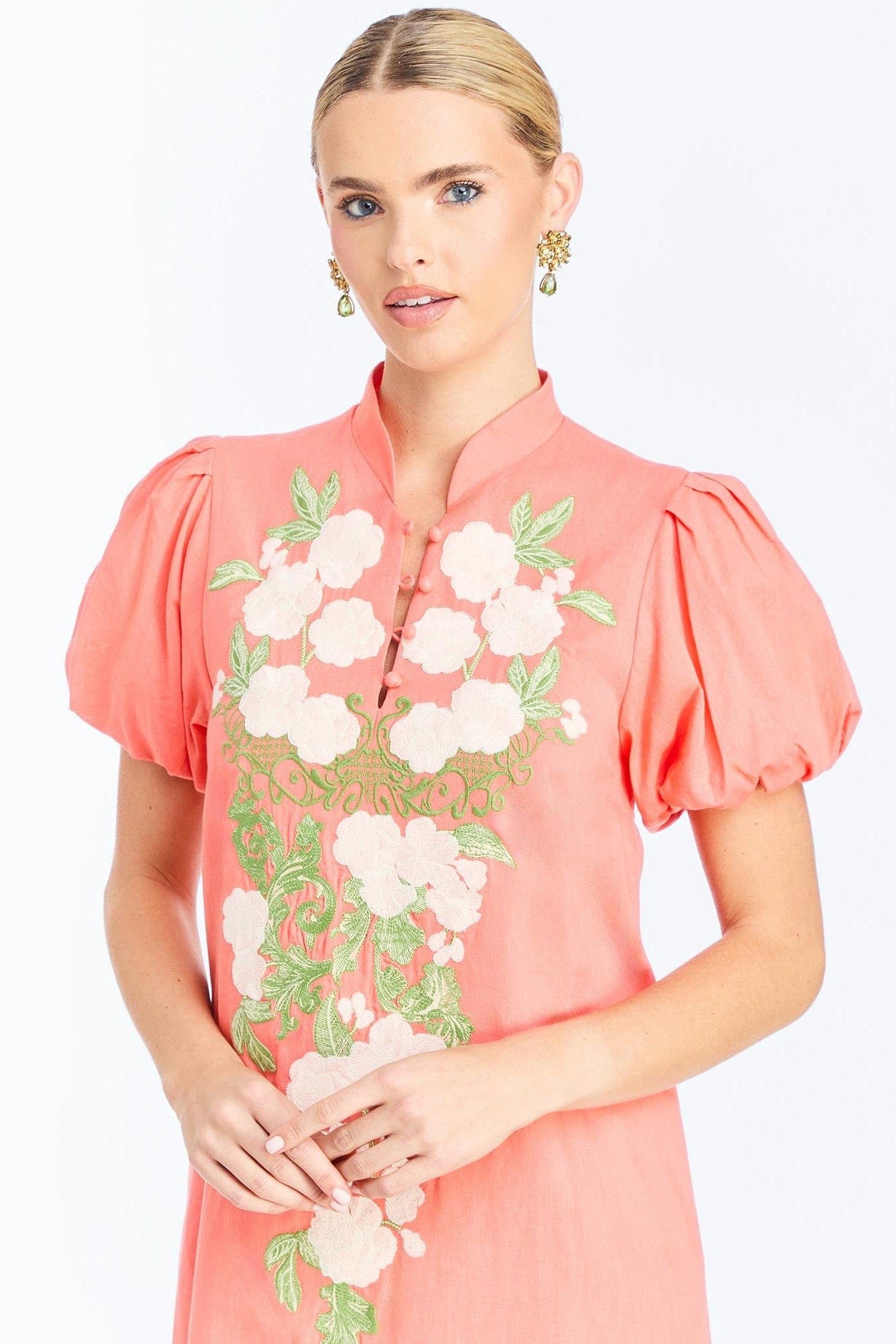 MESTIZA NEW YORK Daytime Elliana Barong Midi Dress