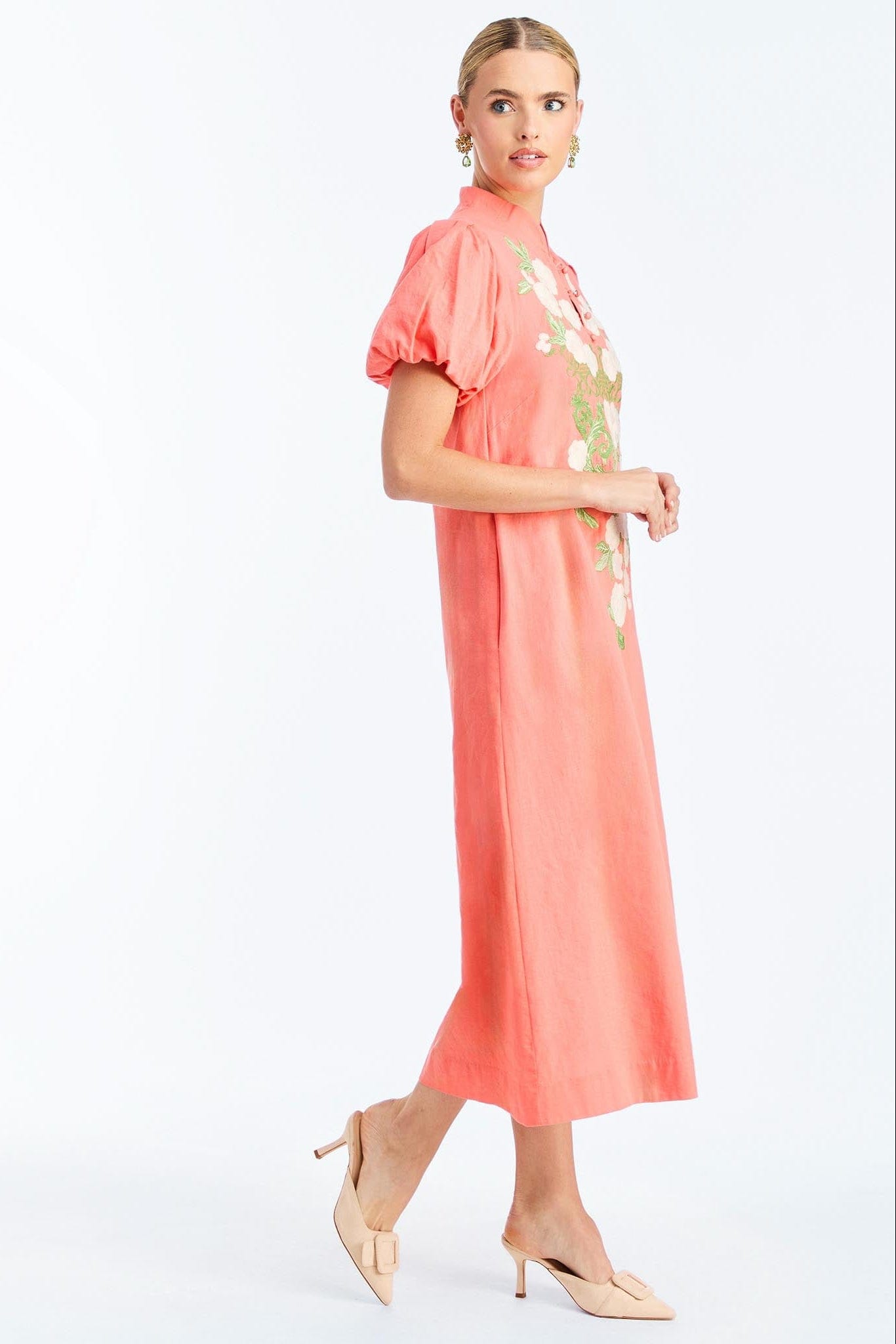 MESTIZA NEW YORK Daytime Elliana Barong Midi Dress