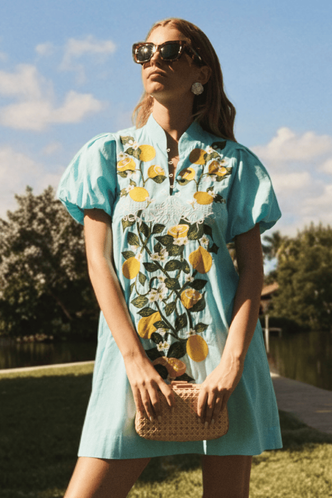 MESTIZA NEW YORK Daytime Elliana Barong Mini Dress