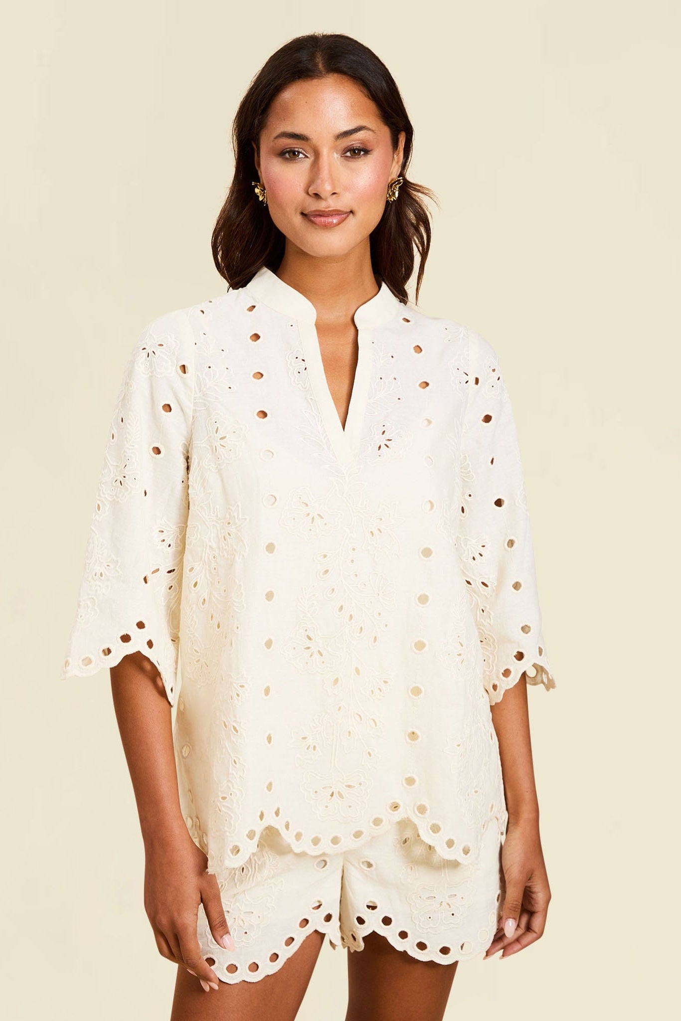 MESTIZA NEW YORK Daytime Emilio Scallop Lace Top