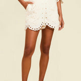 MESTIZA NEW YORK Daytime Mickey Scallop Lace Shorts