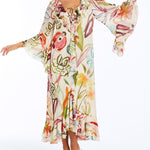 MESTIZA NEW YORK Dress Bimini Ruffle Caftan Midi Dress