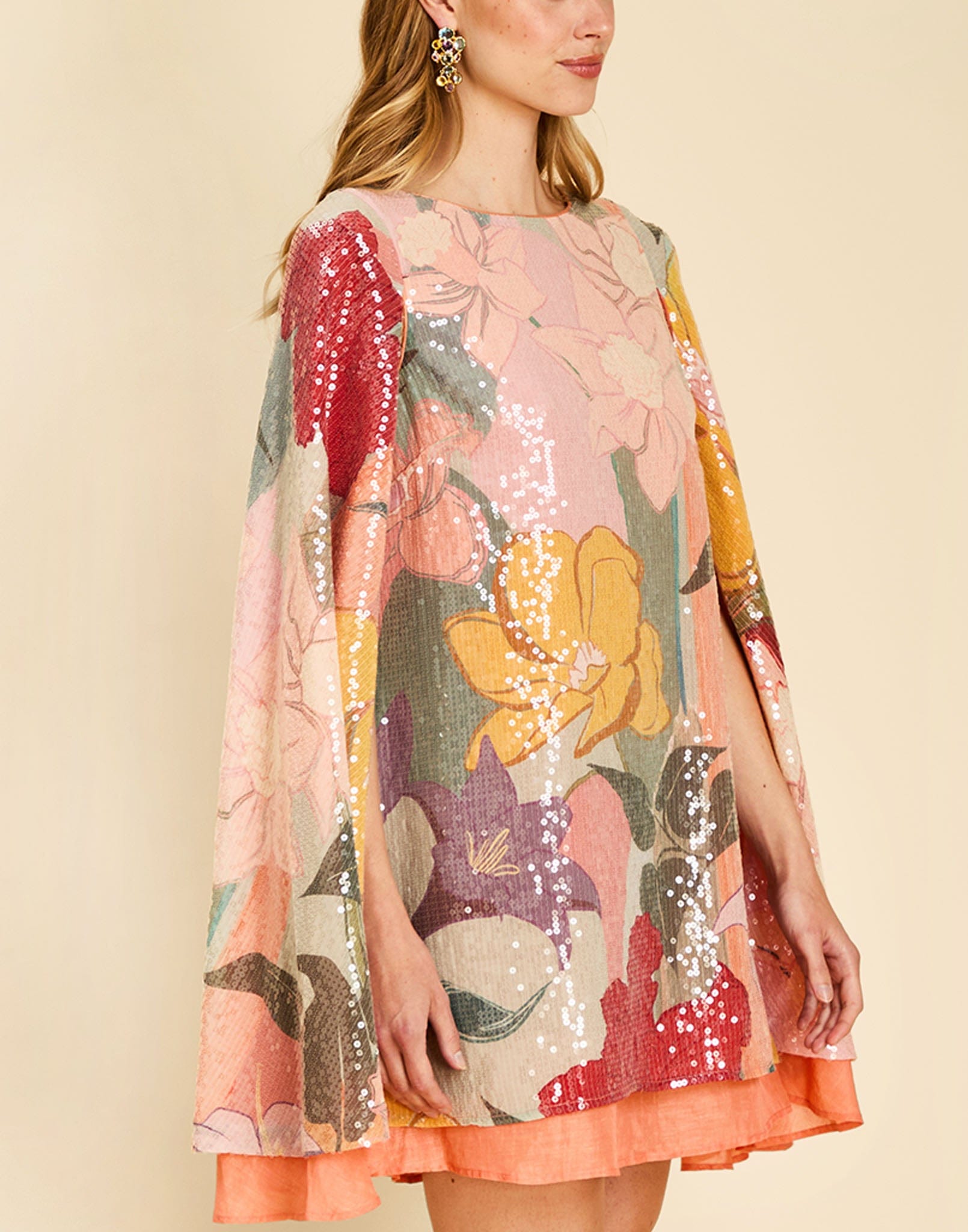 MESTIZA NEW YORK Dress Collins Cape Mini Dress