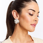 MESTIZA NEW YORK Earrings Silver/Gems / OS Gilded Sampaguita Cluster Earrings