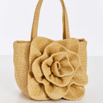 MESTIZA NEW YORK Handbags OS / Natural Raffia Dominique Flower Bag