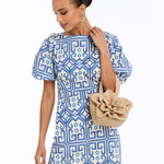 MESTIZA NEW YORK Handbags OS / Natural Raffia Dominique Flower Bag