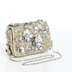 MESTIZA NEW YORK Handbags OS / Silver Beaded Torres Beaded Clutch Bag