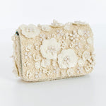 MESTIZA NEW YORK Handbags OS / Ivory Pearl Beaded Torres Pearl Beaded Clutch Bag