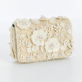 MESTIZA NEW YORK Handbags OS / Ivory Pearl Beaded Torres Pearl Beaded Clutch Bag